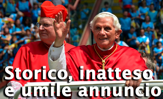 Storico, inatteso e umile annuncio